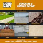 Gray Concrete and Mortar Repair Adhesive - 10.3 oz