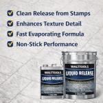 Walttools Liquid Release for Concrete Stamps, Countertop Edge Forms, Tools (1 gallon)