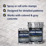 Walttools Liquid Release for Concrete Stamps, Countertop Edge Forms, Tools (1 gallon)