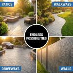 Italian Slate Concrete Stamp Roller for Beautiful Designs