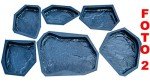 Set of 6 Plastic Concrete Paver Molds