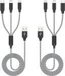 3-in-1 Nylon Braided Charging Cable Duo