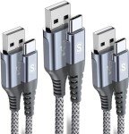 Sweguard USB Type C Charger Cable 3-Pack