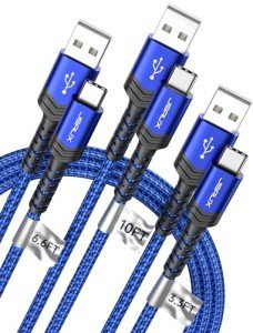 JSAUX USB-C Fast Charging Cable 3-Pack