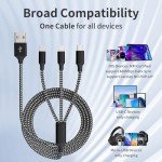 3-in-1 Nylon Braided Charging Cable Duo