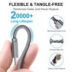 USB C Cable 5 Pack - Fast Charging Braided