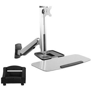 VIVO Ergonomic Sit-Stand Wall Mount Workstation