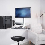 VIVO Ergonomic Sit-Stand Wall Mount Workstation