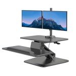 Adjustable Standing Desk Converter with Dual Monitor Mount