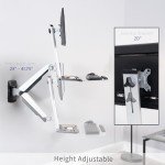 VIVO Ergonomic Sit-Stand Wall Mount Workstation