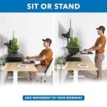 Adjustable Standing Desk Converter with Dual Monitor Mount