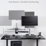 VIVO Ergonomic Sit-Stand Wall Mount Workstation