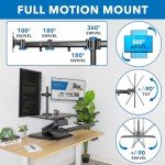 Adjustable Standing Desk Converter with Dual Monitor Mount