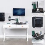 VIVO Ergonomic Sit-Stand Wall Mount Workstation