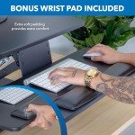 Adjustable Standing Desk Converter with Dual Monitor Mount