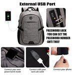 SHRRADOO Anti-Theft Travel Laptop Backpack with USB