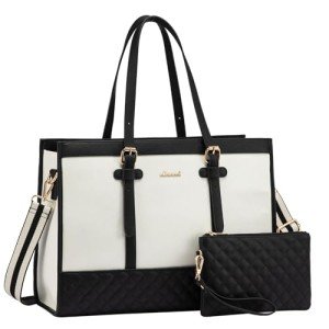 LOVEVOOK 15.6" Canvas Laptop Tote Bag