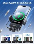 15W Fast Wireless Car Charger and Phone Mount