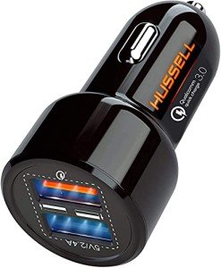 Hussell Fast Charge Dual USB Car Charger Adapter