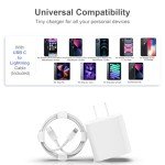 20W USB-C Wall Charger with 6FT Lightning Cables