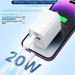 20W Dual Port USB-C Charger Block 2-Pack