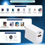 20W Dual Port USB-C Charger Block 2-Pack