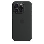 Apple iPhone 15 Pro Black Silicone Case with MagSafe