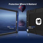 Rantice iPad 9th Generation Case, iPad 8th Generation Case, iPad 7th Generation Case, Hybrid Shockproof Rugged Drop Protective Case with Kickstand for iPad 10.2'' (Black)