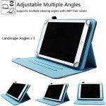 Universal 10 10.1 Inch Android Tablet Case, Dluggs 360 Degree Rotating Multi-Angle Viewing Stand Universal Case Cover for 10 10.1 and All 9.5-10.5 Inch Tablet, Shiny Butterfly