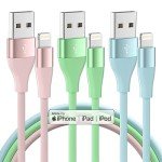 10 FT MFi Certified Lightning Cable Charger 3-Pack