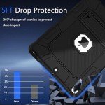 Rantice iPad 9th Generation Case, iPad 8th Generation Case, iPad 7th Generation Case, Hybrid Shockproof Rugged Drop Protective Case with Kickstand for iPad 10.2'' (Black)