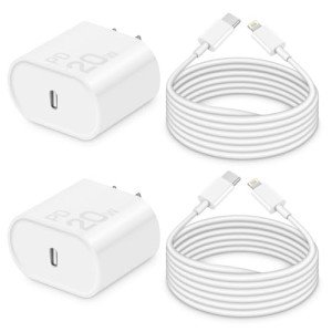 10Ft MFi-Certified Fast Charging iPhone Charger 2-Pack