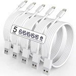 5-Pack 6FT Apple MFi Lightning Charging Cables