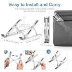 Adjustable Aluminum Laptop Stand for 10-15.6” Devices