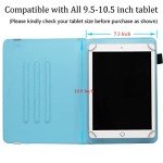 Universal 10 10.1 Inch Android Tablet Case, Dluggs 360 Degree Rotating Multi-Angle Viewing Stand Universal Case Cover for 10 10.1 and All 9.5-10.5 Inch Tablet, Shiny Butterfly