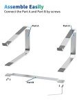 SOUNDANCE Ergonomic Metal Laptop Stand for Desk