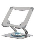SOUNDANCE Ergonomic Rotating Laptop Stand, Silver Grey