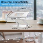 VELIT CARTA Ergonomic Adjustable Laptop Stand, Silver