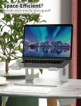 SOUNDANCE Aluminum Ergonomic Laptop Stand, Silver