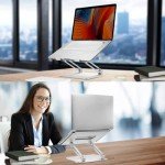 VELIT CARTA Ergonomic Adjustable Laptop Stand, Silver
