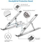 Adjustable Aluminum Laptop Stand for 10-15.6” Devices