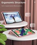 MoKo Case Fits Samsung Galaxy Tab A7 Lite 8.7" 2021 (SM-T225/T220/T227), Slim Lightweight Smart Case Trifold Stand Case with Soft TPU Translucent Frosted Back Shell for Galaxy Tab A7 Lite, Rose Gold