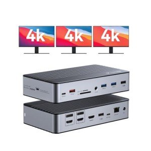 TobenONE 3-Monitor USB-C Docking Station 4K