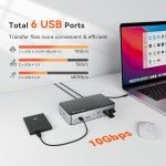 TobenONE 3-Monitor USB-C Docking Station 4K