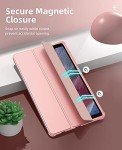 MoKo Case Fits Samsung Galaxy Tab A7 Lite 8.7" 2021 (SM-T225/T220/T227), Slim Lightweight Smart Case Trifold Stand Case with Soft TPU Translucent Frosted Back Shell for Galaxy Tab A7 Lite, Rose Gold