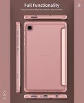 MoKo Case Fits Samsung Galaxy Tab A7 Lite 8.7" 2021 (SM-T225/T220/T227), Slim Lightweight Smart Case Trifold Stand Case with Soft TPU Translucent Frosted Back Shell for Galaxy Tab A7 Lite, Rose Gold