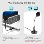 Mini USB Microphone with Gooseneck for PC/Mac