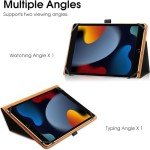 Universal Case for 9 Inch / 10 Inch Tablet, Stand Folio Protective Case for 10.1 Inch Touch Screen, with Adjustable Silicone Strap and Stand, Black