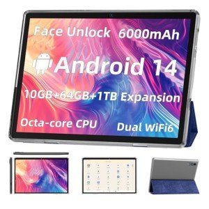 10" Android 14 Tablet, Octa-Core, 10GB RAM