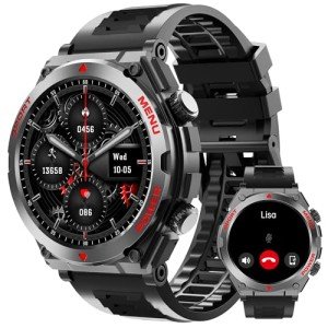 Bvlrksc Military Smart Watch with Fitness Tracker